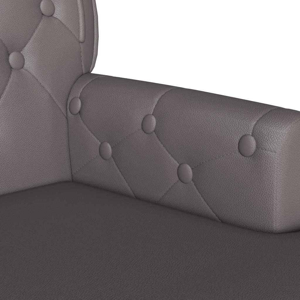 Chesterfield bænk Grå 119,5 x 64,5 x 75 cm Faux læder
