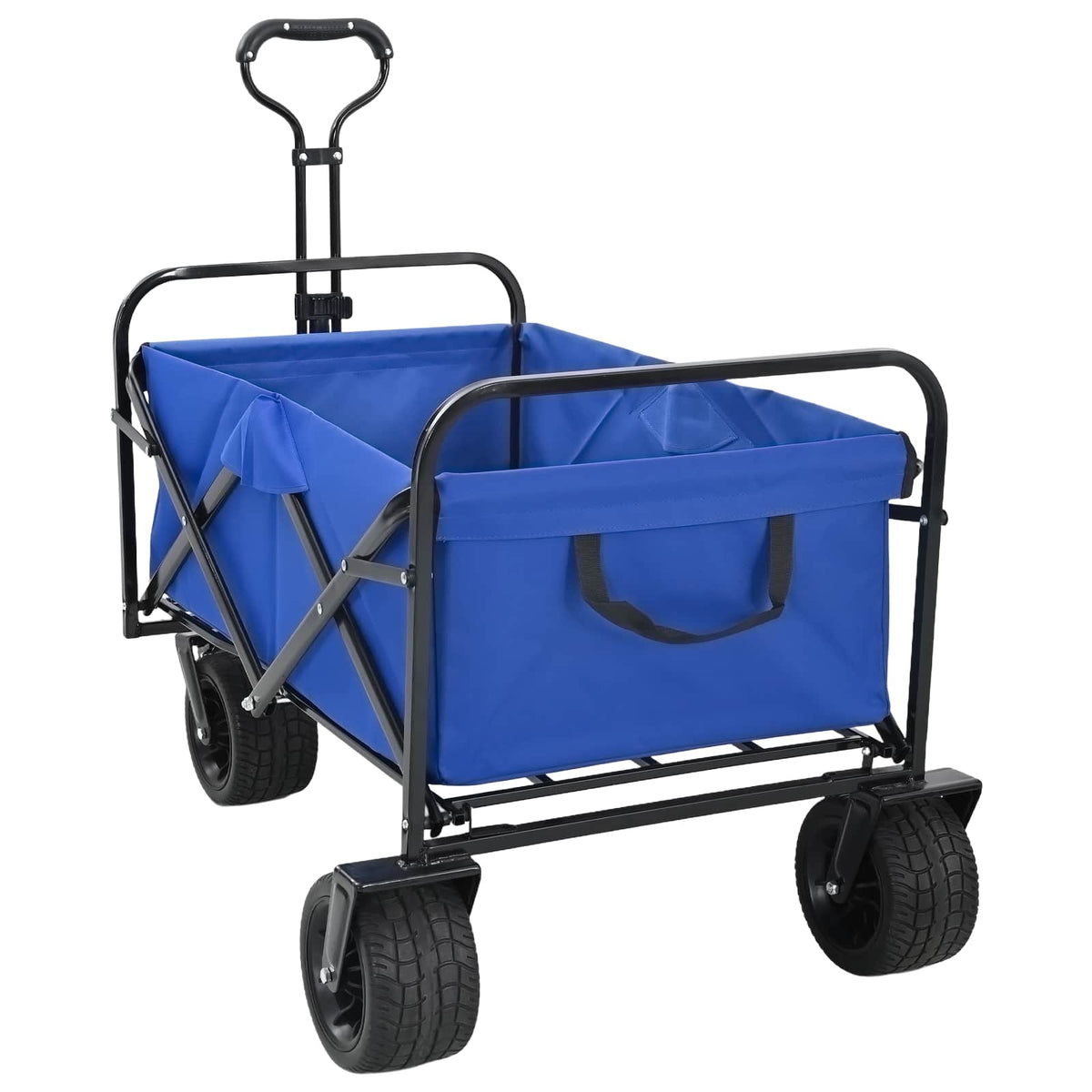 Foldbar indkøbsvogn 89 x 63 x 96 cm Blå 200 kg