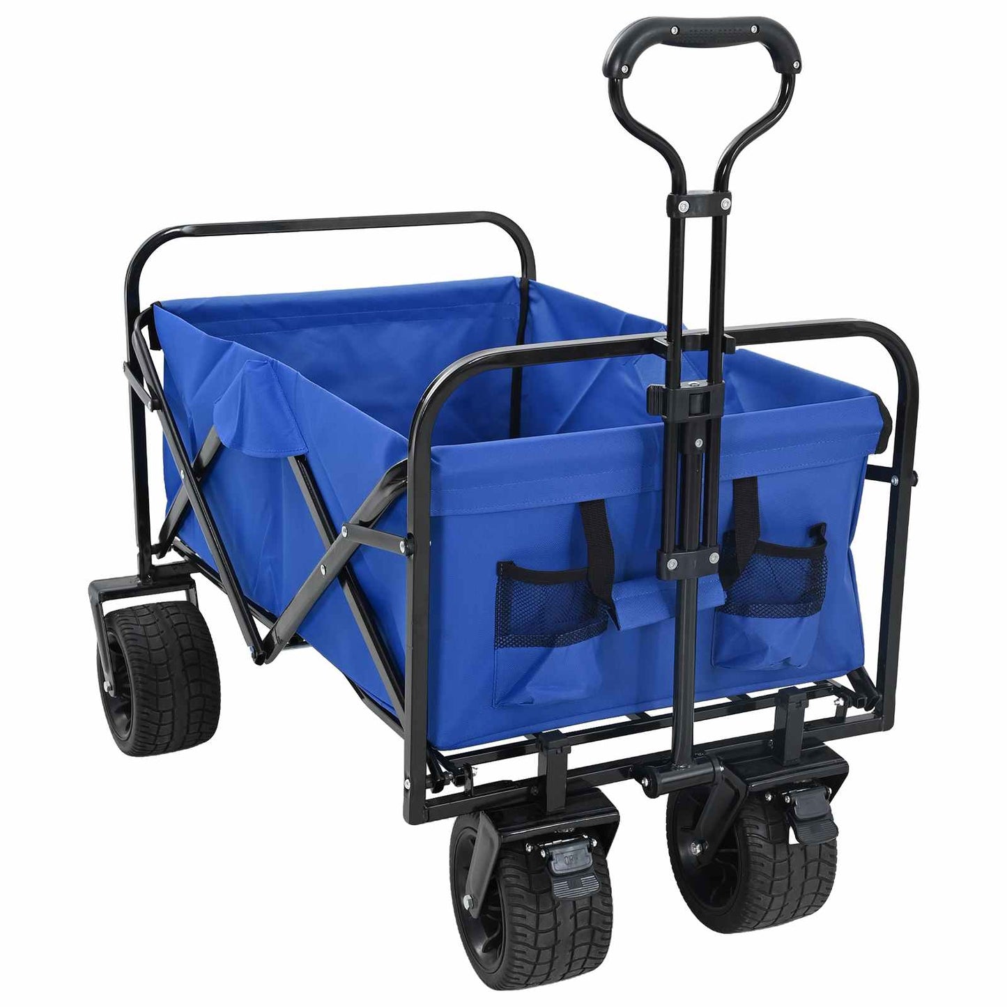 Foldbar indkøbsvogn 89 x 63 x 96 cm Blå 200 kg