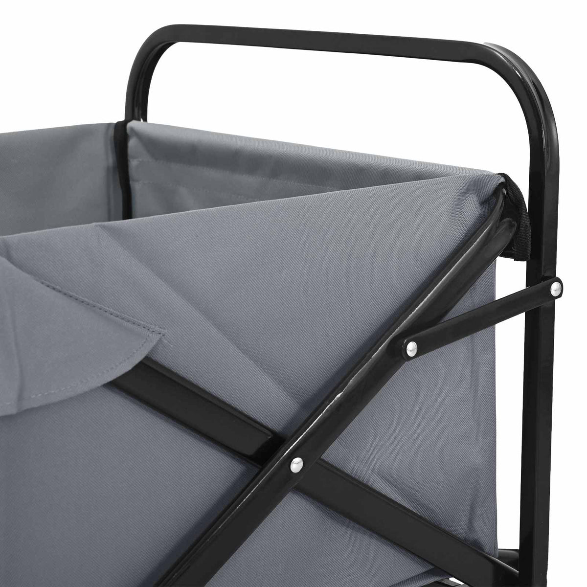 Foldbar indkøbsvogn 89 x 63 x 96 cm Grå 200 kg