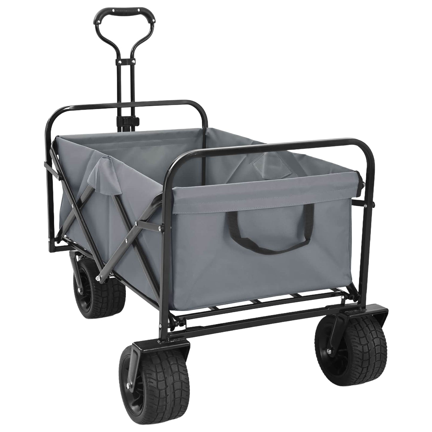 Foldbar indkøbsvogn 89 x 63 x 96 cm Grå 200 kg