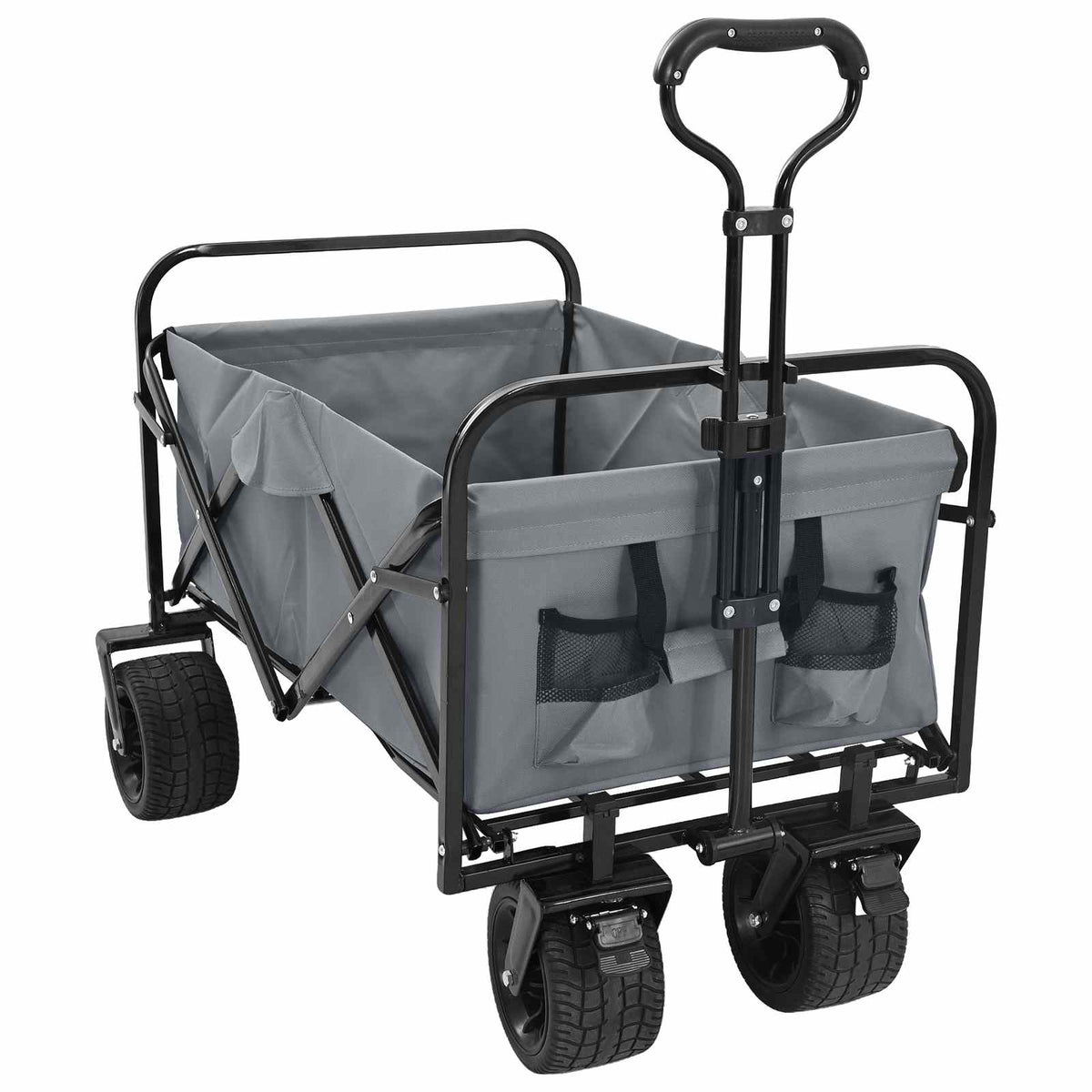 Foldbar indkøbsvogn 89 x 63 x 96 cm Grå 200 kg