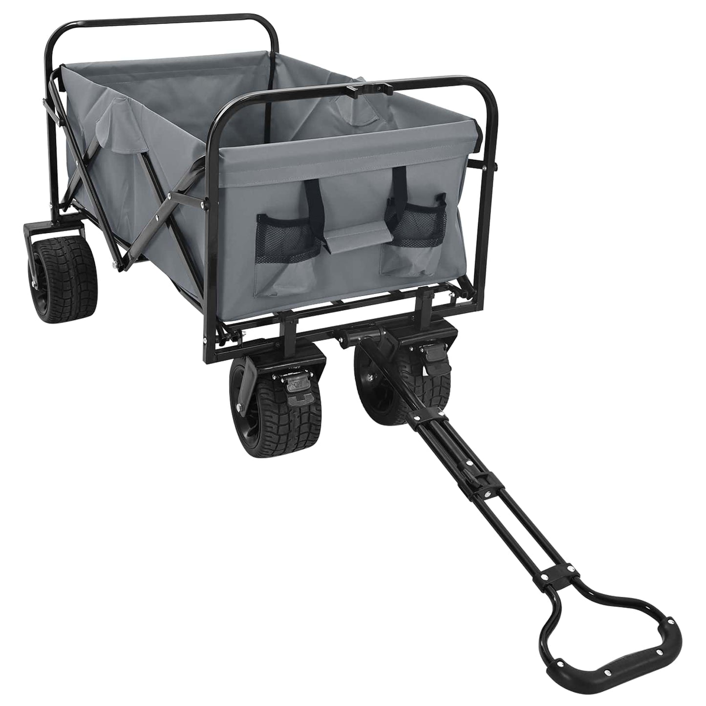 Foldbar indkøbsvogn 89 x 63 x 96 cm Grå 200 kg