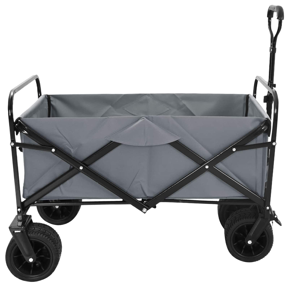 Foldbar indkøbsvogn 89 x 63 x 96 cm Grå 200 kg
