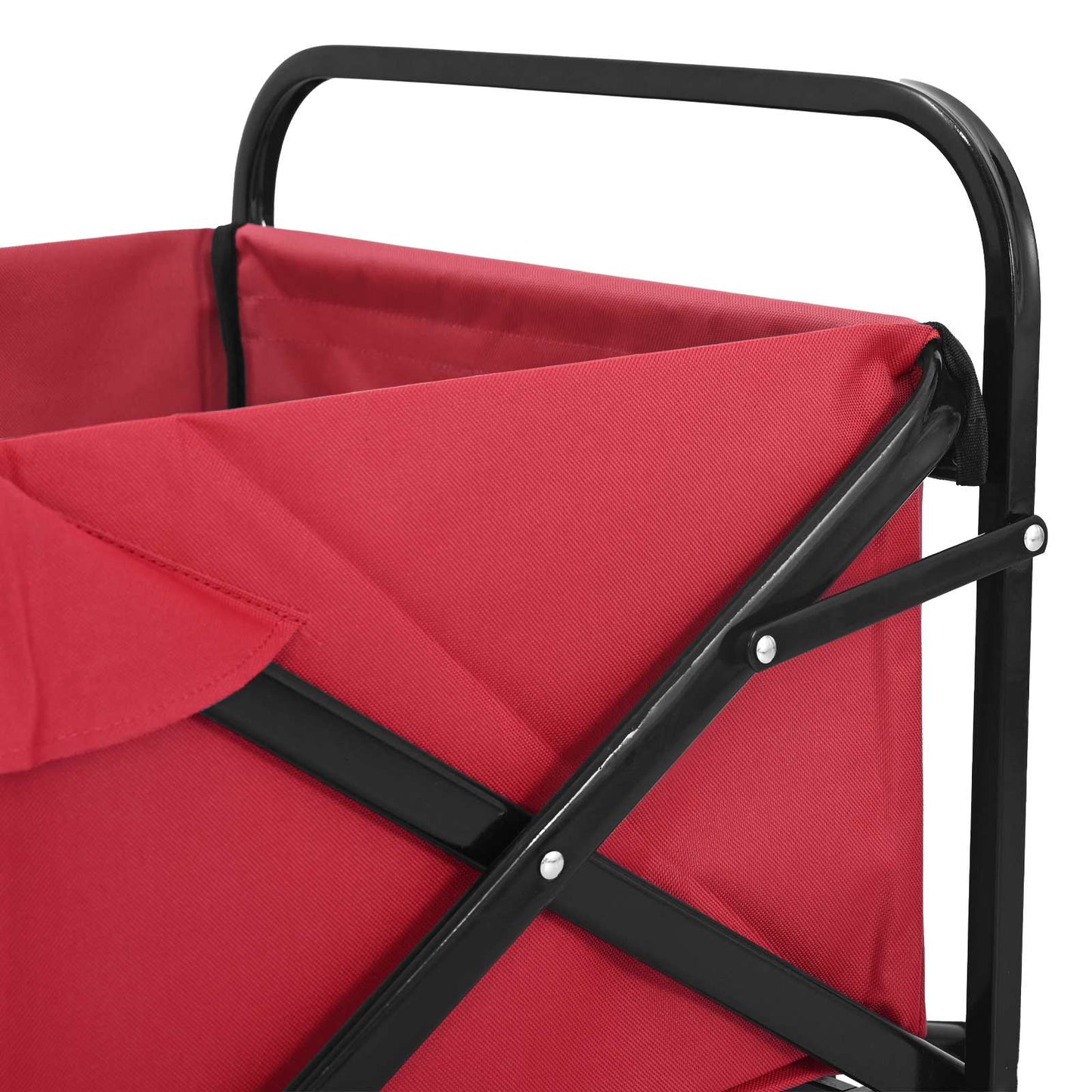 Foldbar indkøbsvogn 89 x 63 x 96 cm Rød 200 kg