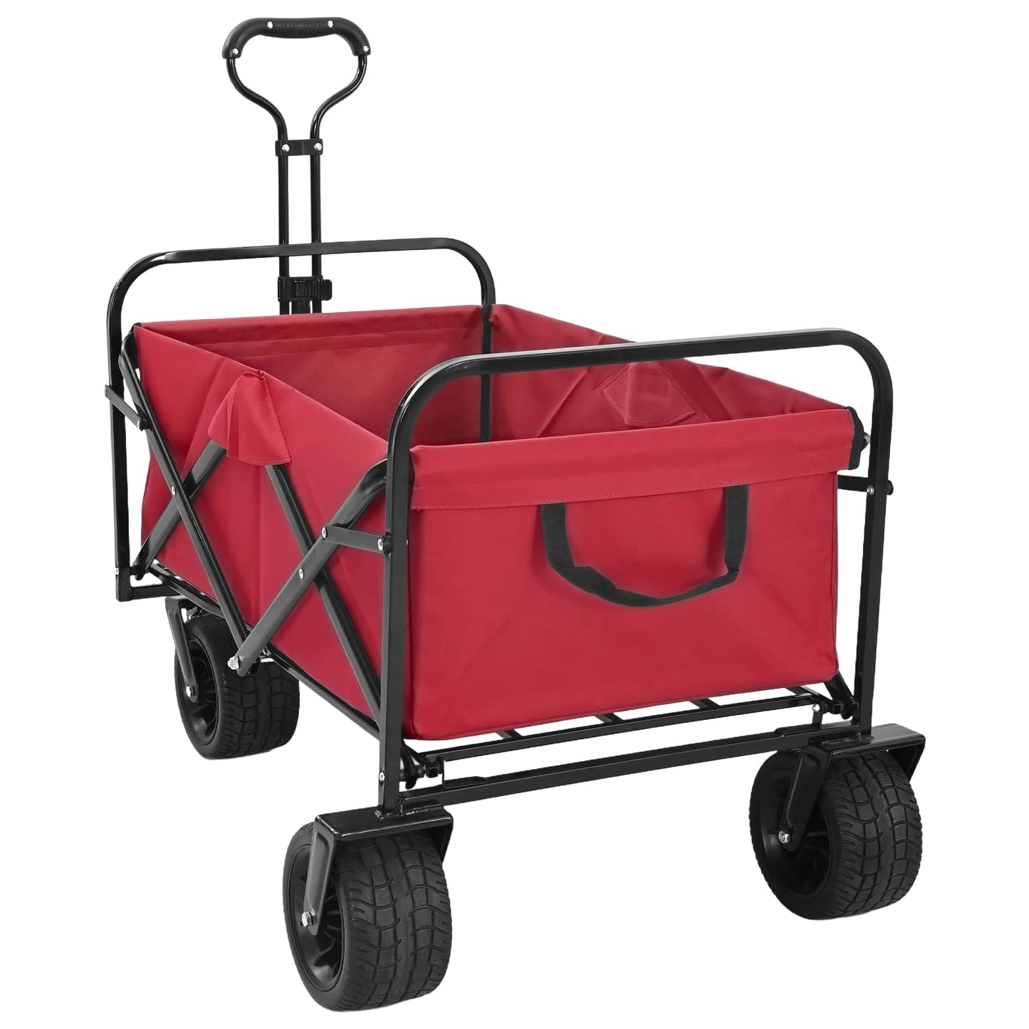 Foldbar indkøbsvogn 89 x 63 x 96 cm Rød 200 kg
