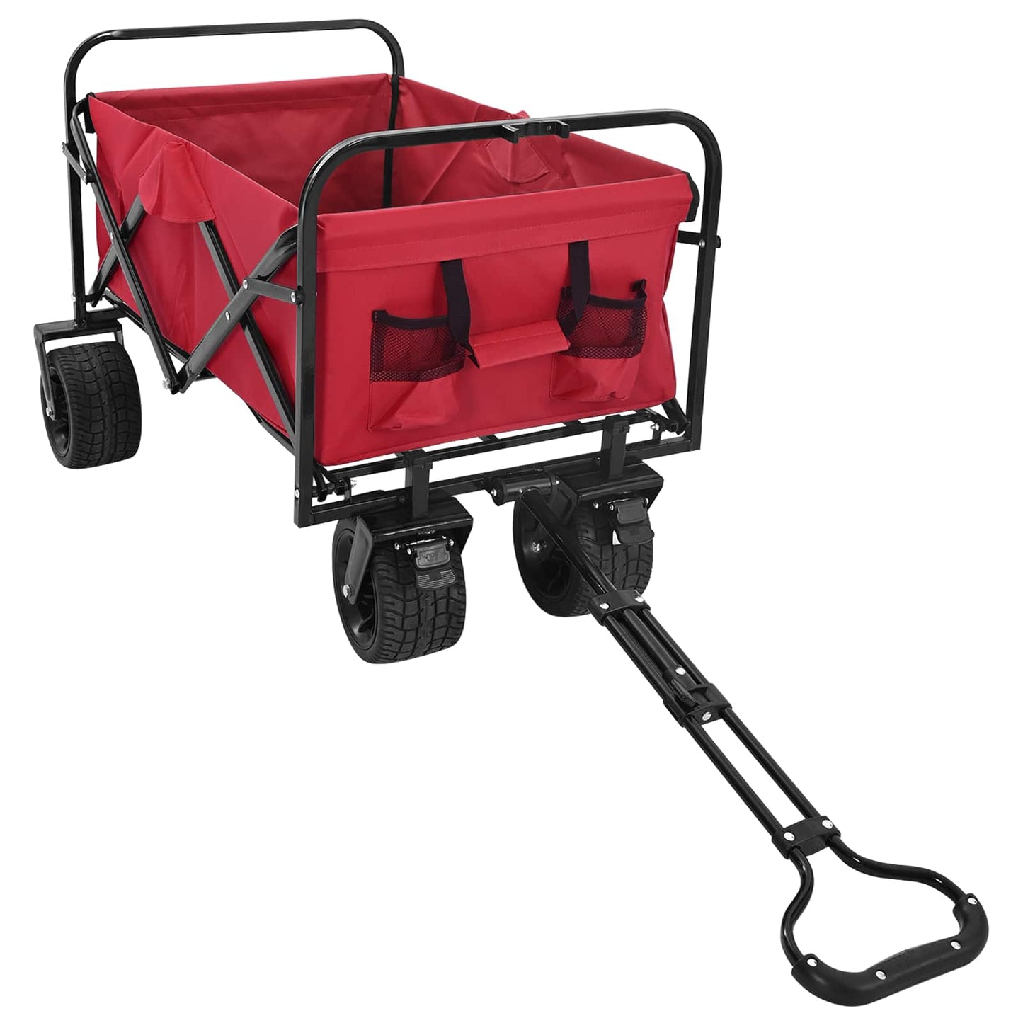 Foldbar indkøbsvogn 89 x 63 x 96 cm Rød 200 kg
