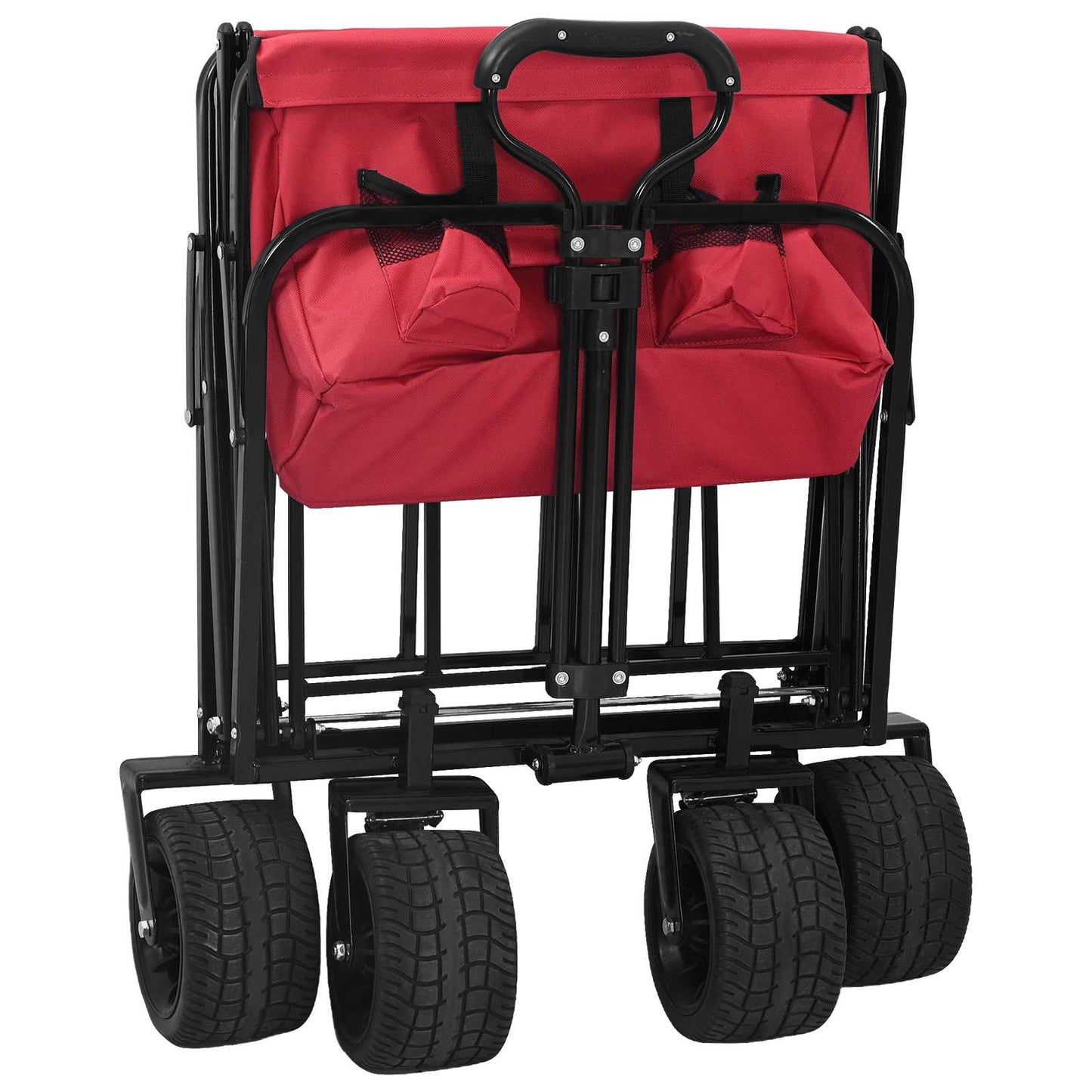 Foldbar indkøbsvogn 89 x 63 x 96 cm Rød 200 kg