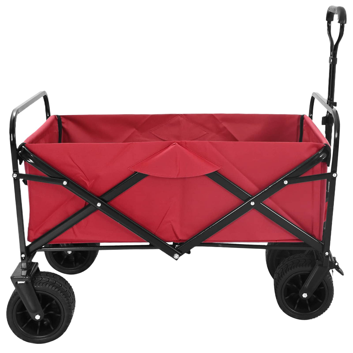 Foldbar indkøbsvogn 89 x 63 x 96 cm Rød 200 kg