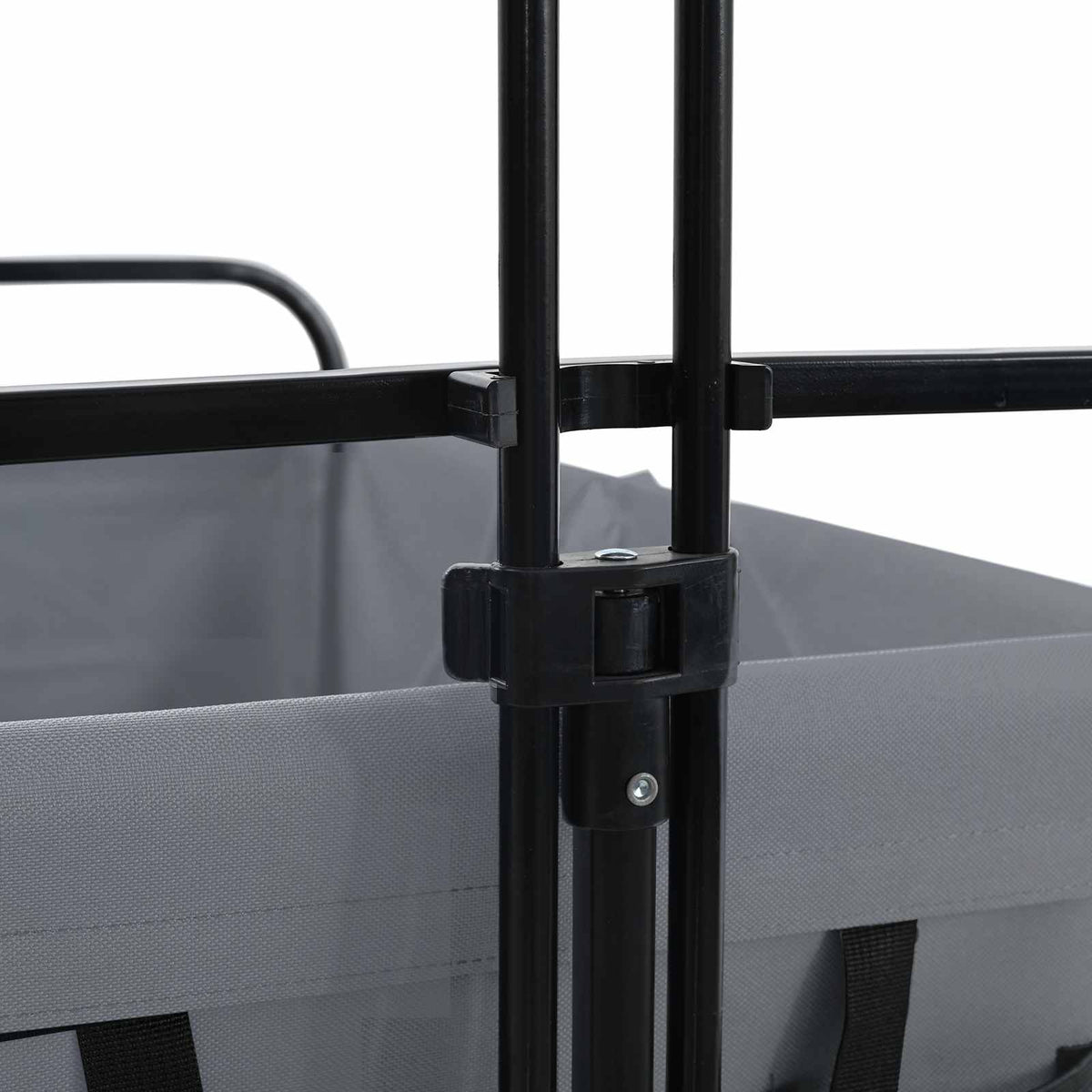 Foldbar indkøbsvogn med bremser Grå 94 x 53 x 99 cm Oxford Stof