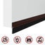 Selvklæbende dørbørstetætninger 2 stk. 100 cm Aluminiumlegering