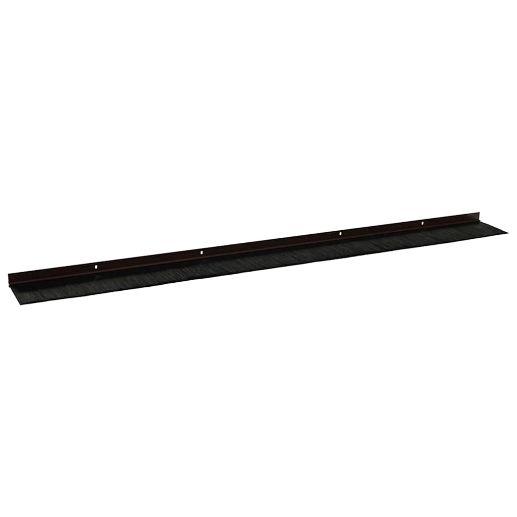 Skruemonterede dørbørste tætninger 6 stk. Brun 100 cm