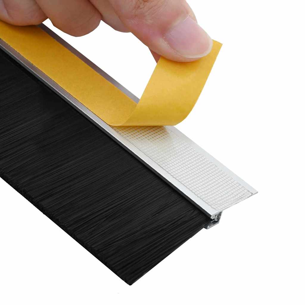 Selvklæbende dørbørstetætninger 2 stk. 100 cm Aluminiumlegering
