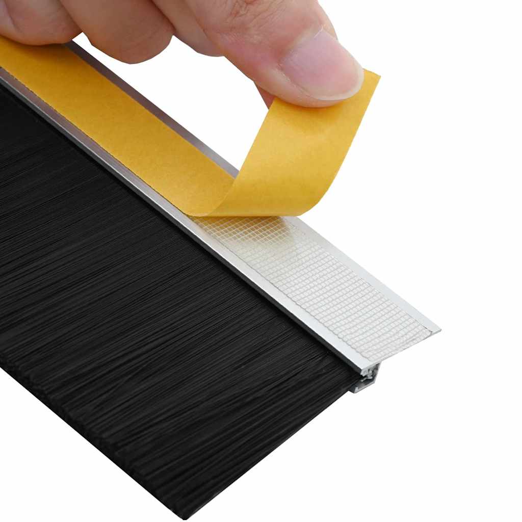 Selvklæbende dørbørstetætninger 6 stk. 100 cm Aluminiumlegering