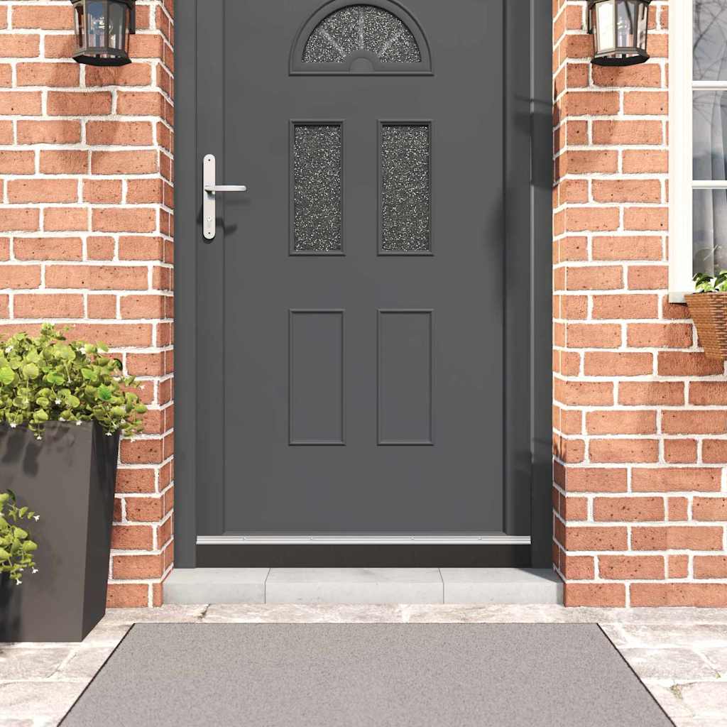 Skruemonterede dørbørste tætninger 12 stk. Sølv 100 cm