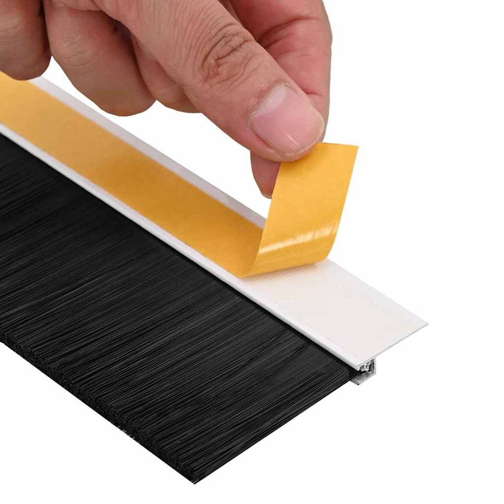 Selvklæbende dørbørstetætninger 2 stk. 100 cm Aluminiumlegering