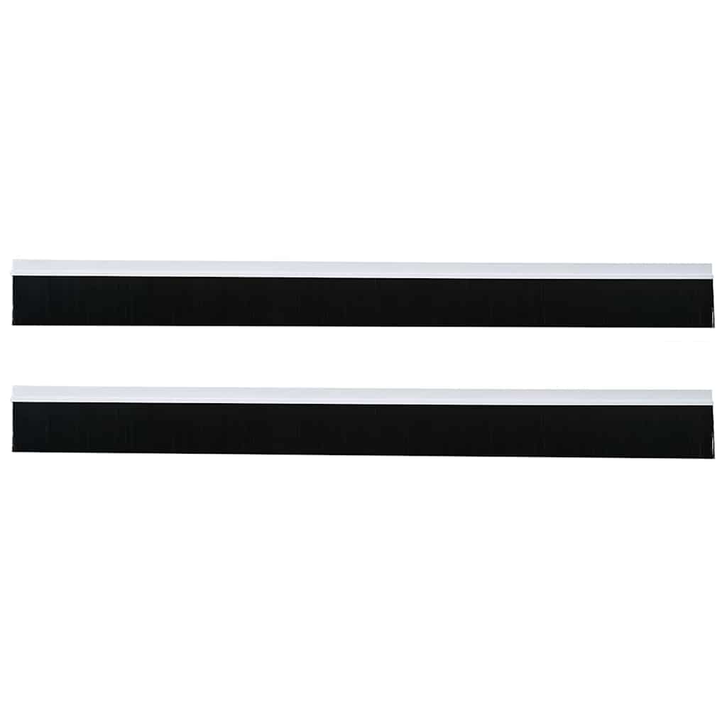 Selvklæbende dørbørstetætninger 2 stk. 100 cm Aluminiumlegering