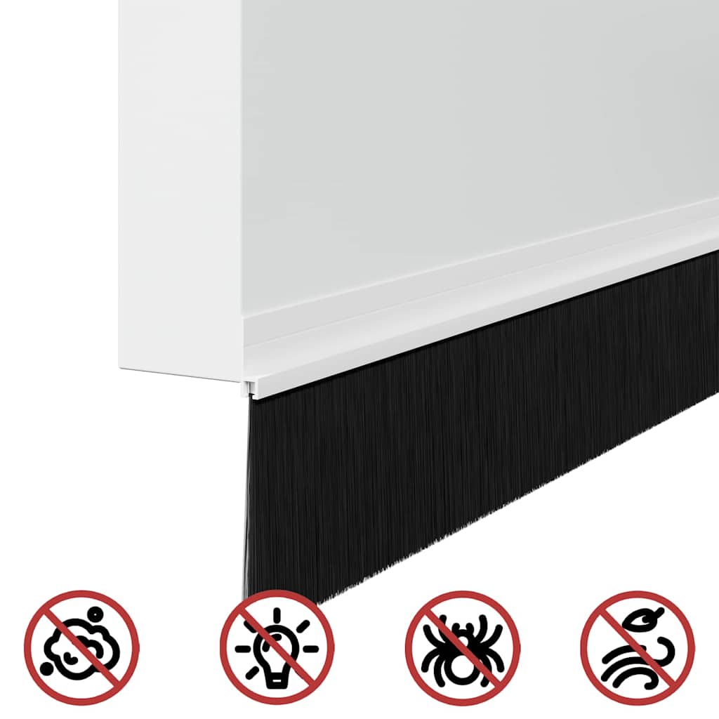 Selvklæbende dørbørstetætninger 2 stk. 100 cm Aluminiumlegering