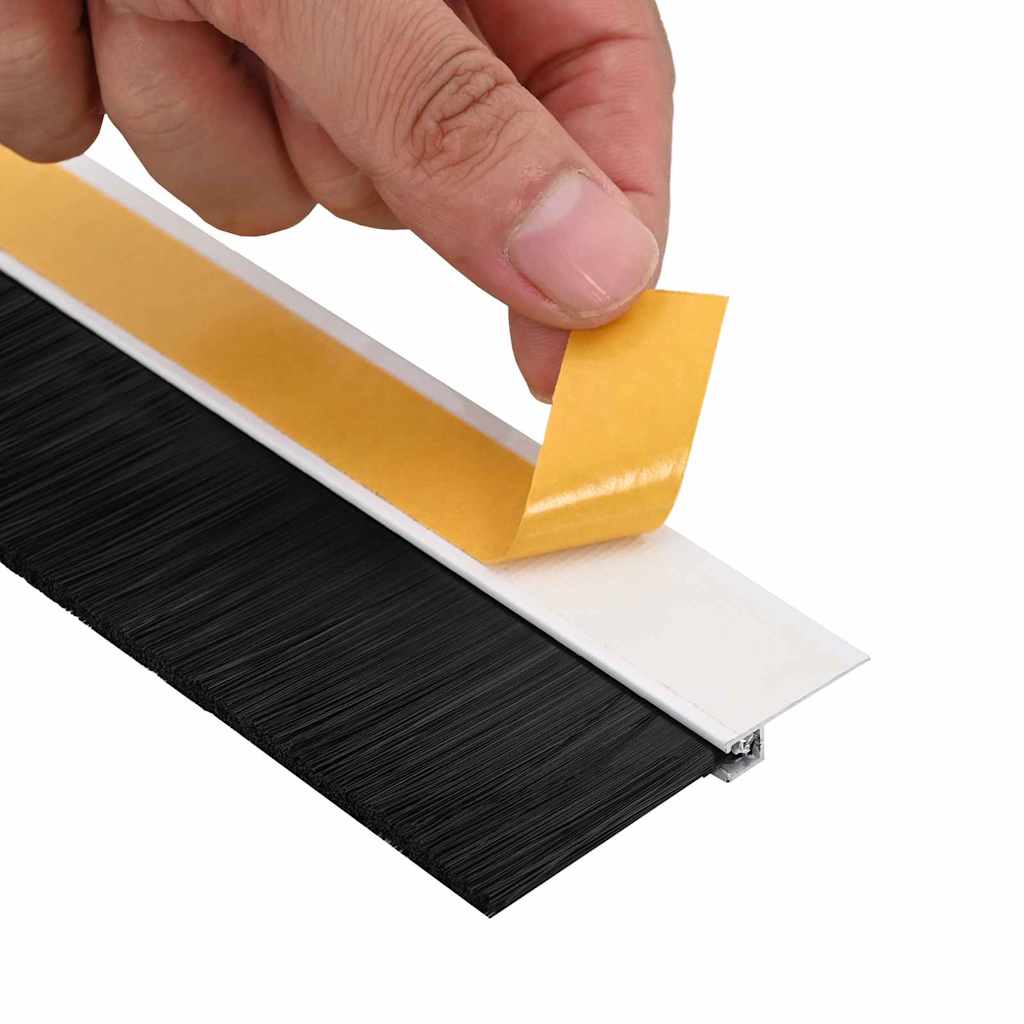 Selvklæbende dørbørstetætninger 6 stk. 100 cm Aluminiumlegering