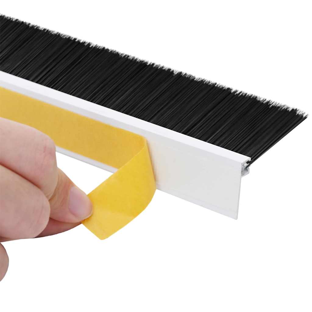 Selvklæbende dørbørstetætninger 2 stk. 100 cm Aluminiumlegering