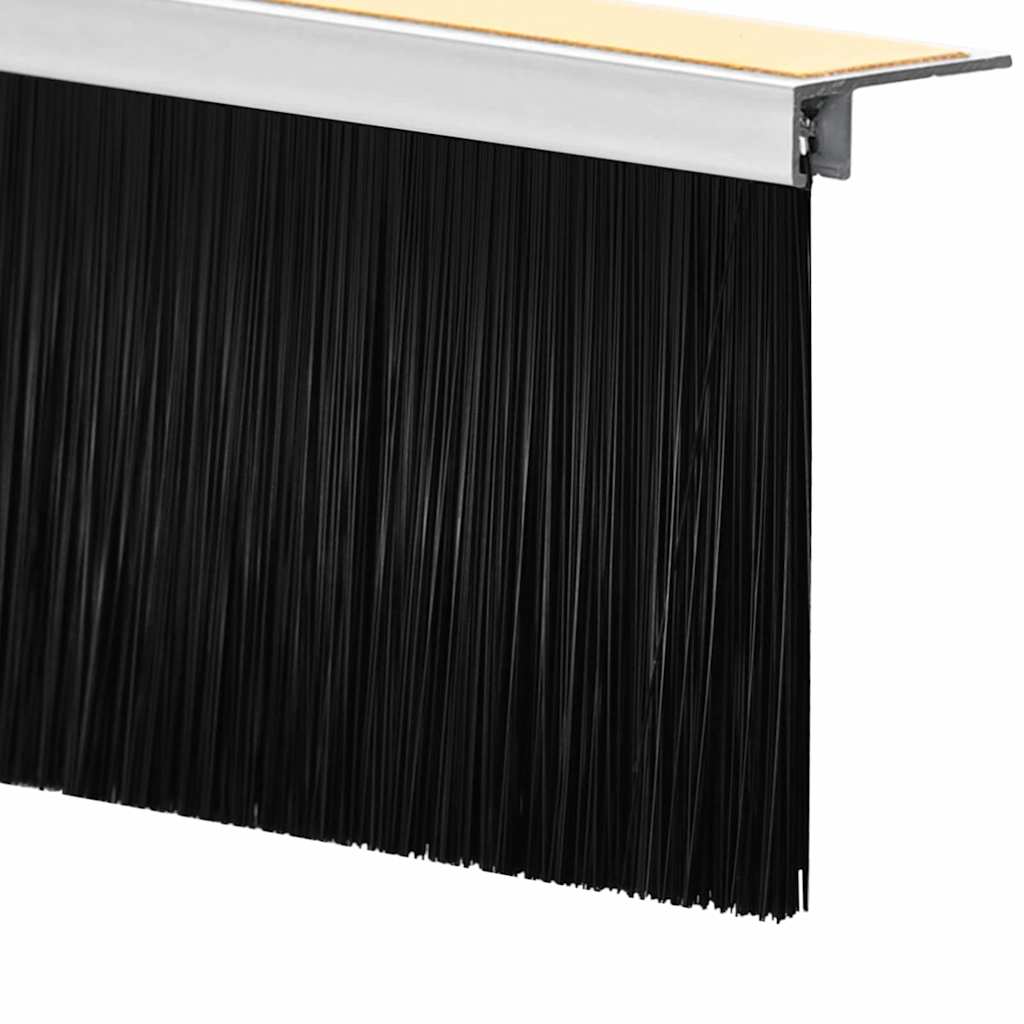 Selvklæbende dørbørstetætninger 6 stk. 100 cm Aluminiumlegering