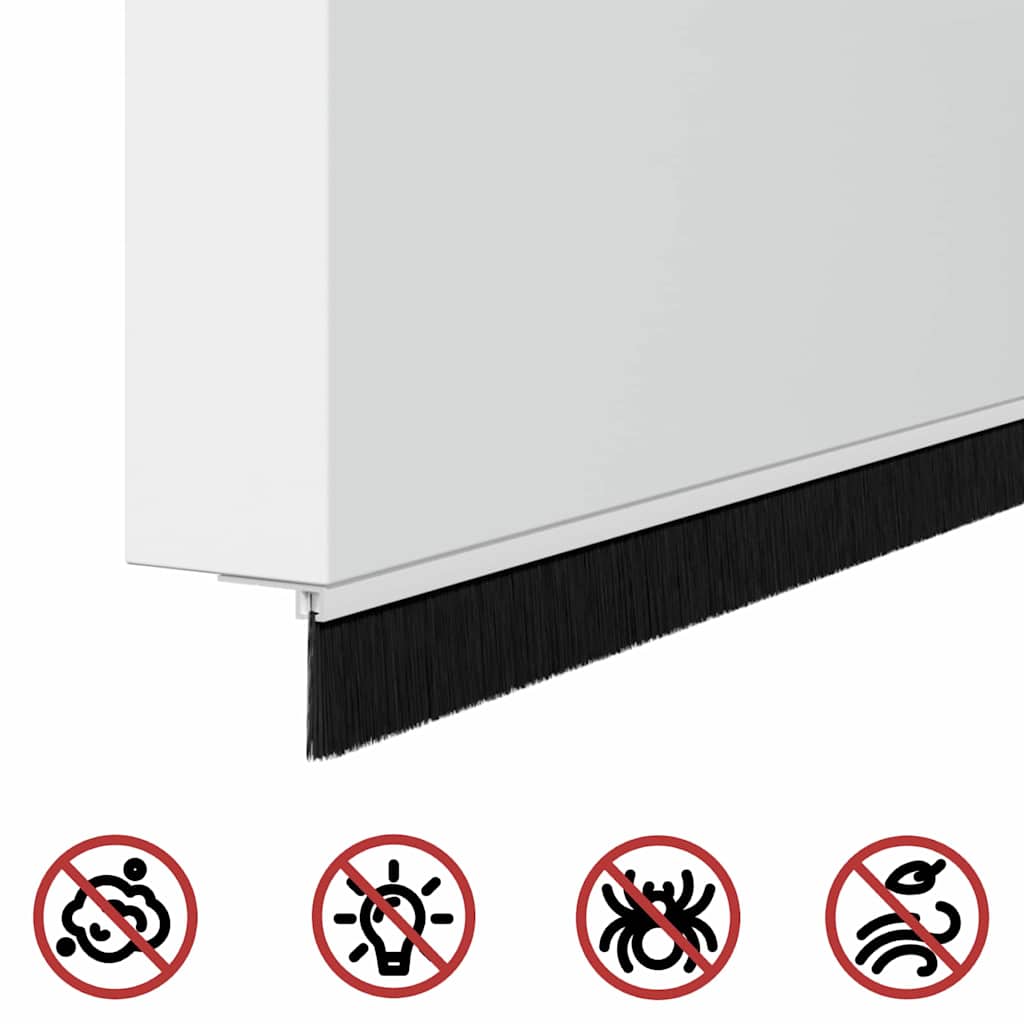 Selvklæbende dørbørstetætninger 6 stk. 100 cm Aluminiumlegering