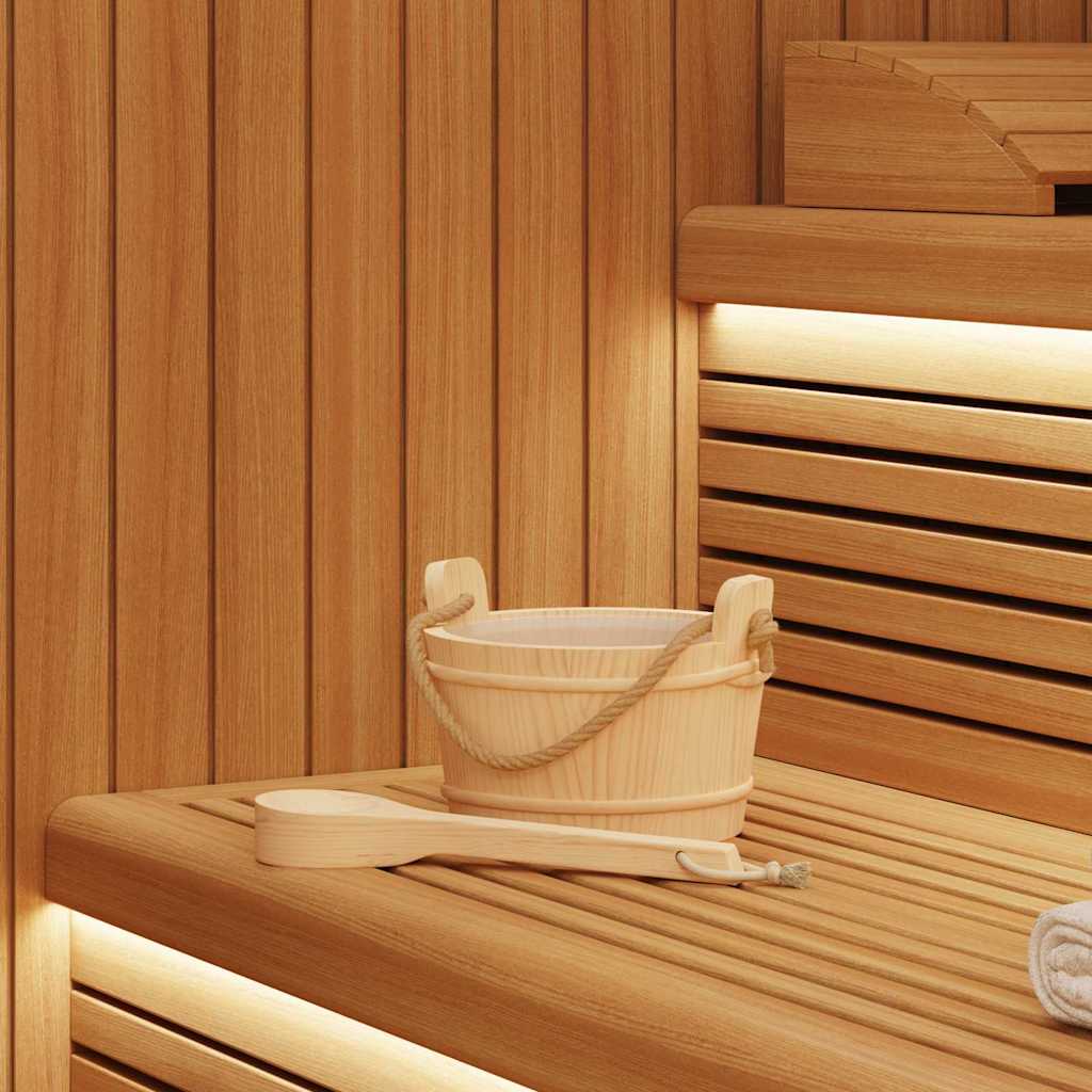 Sauna Spand 2 stk. Brun Massivt fyrretræ og hamp