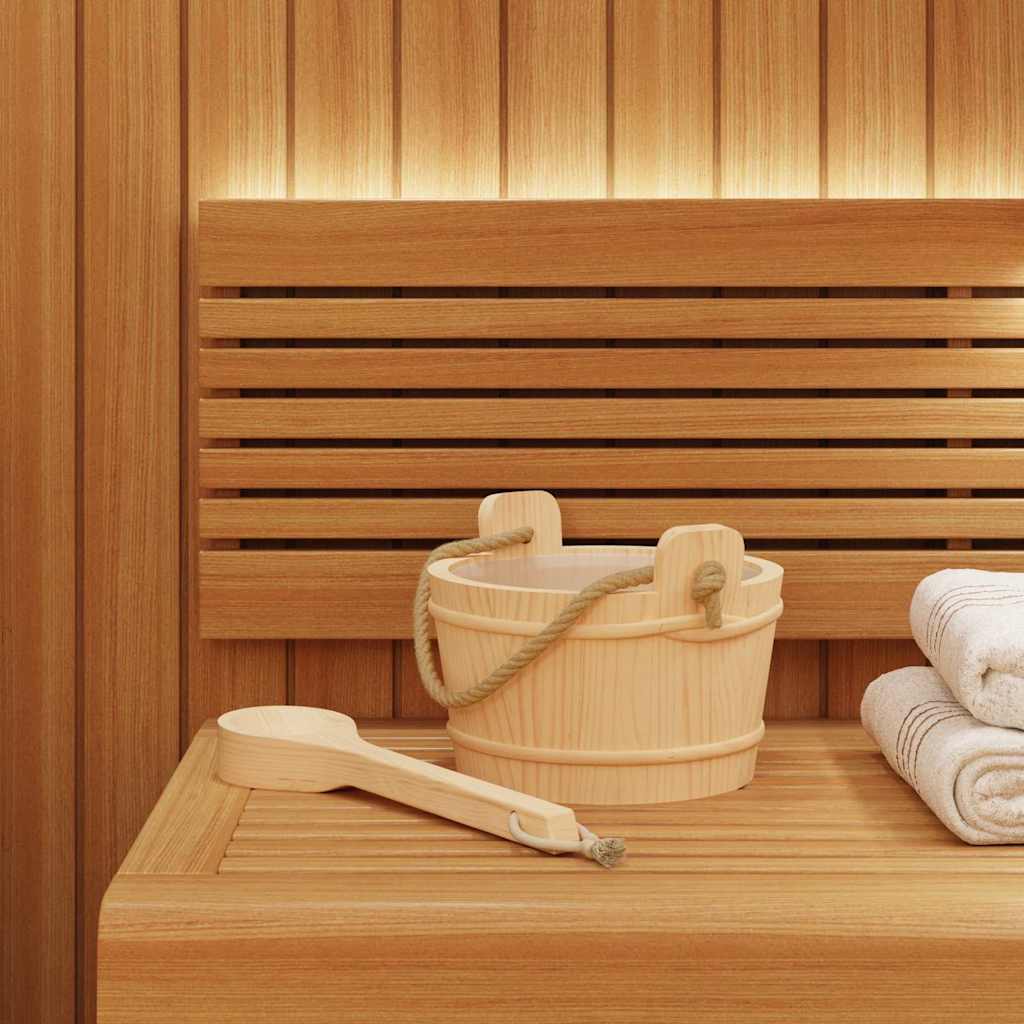 Sauna Spand 2 stk. Brun Massivt fyrretræ og hamp