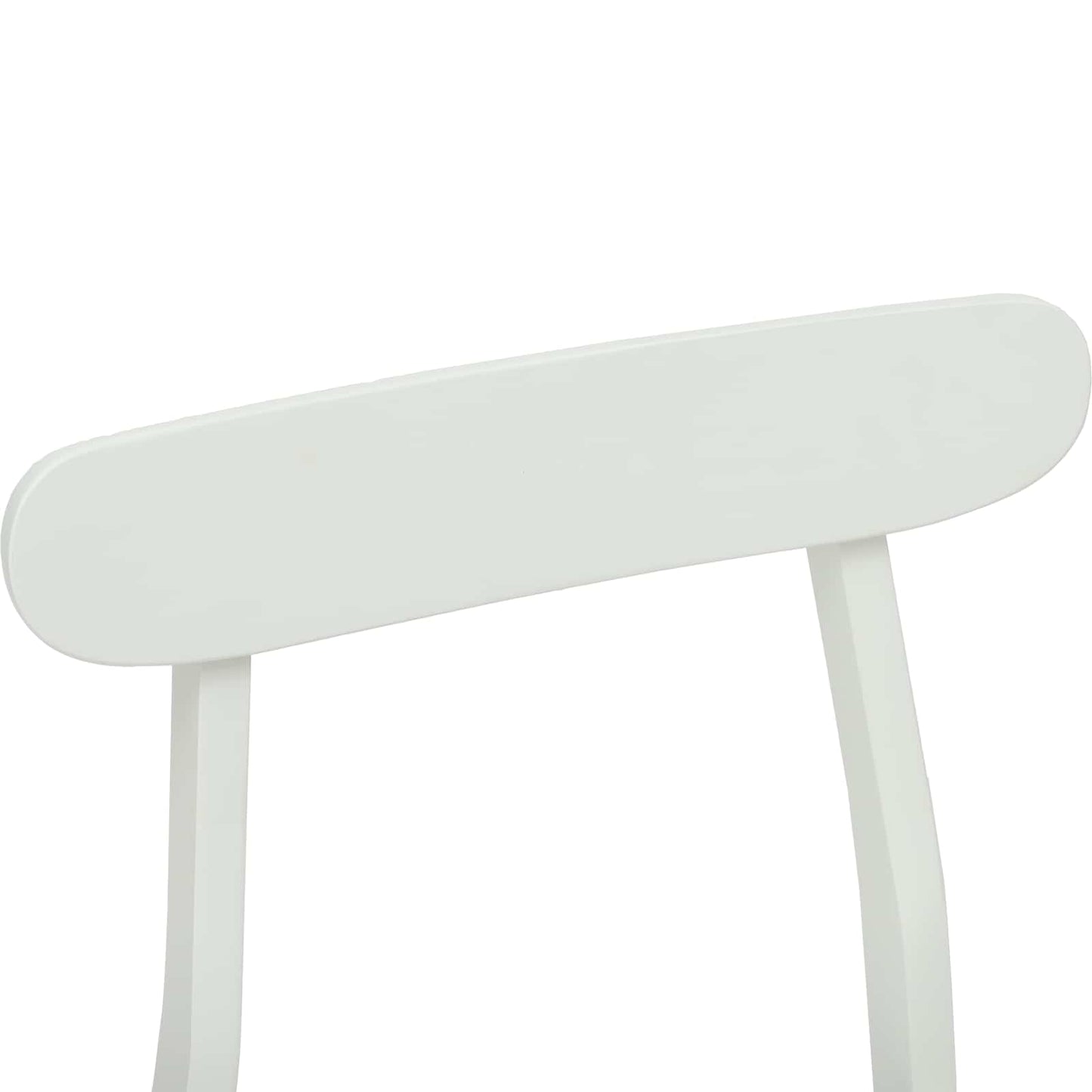 Spisestuestol 2 stk. Massiv Gummitræ Hvid 43 x 44,5 x 77 cm