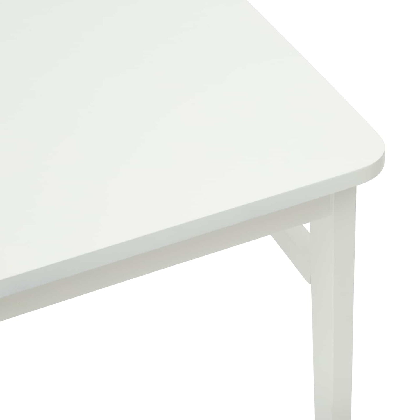 Spisestuestol 2 stk. Massiv Gummitræ Hvid 36 x 45,5 x 93,5 cm