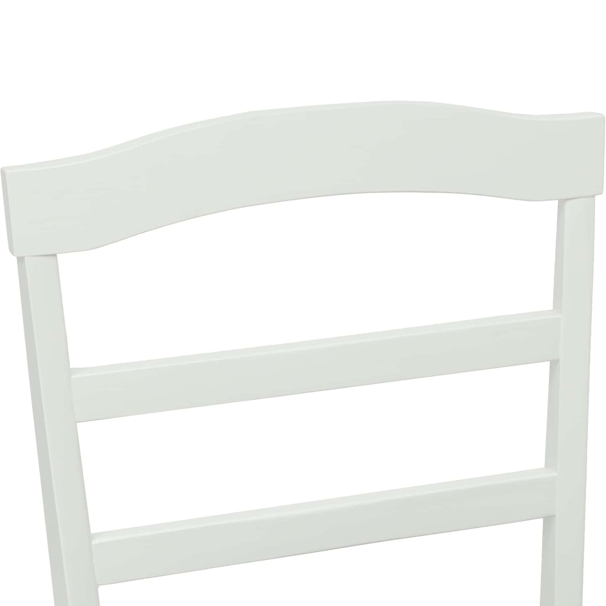 Spisestuestol 2 stk. Massiv Gummitræ Hvid 36 x 45,5 x 93,5 cm