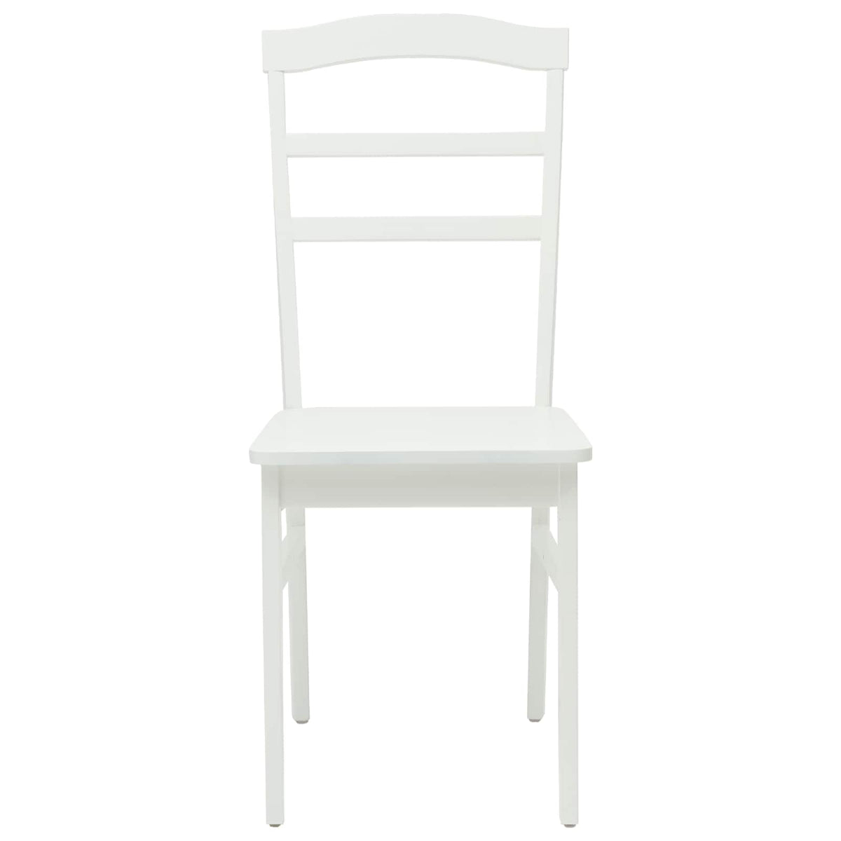 Spisestuestol 2 stk. Massiv Gummitræ Hvid 36 x 45,5 x 93,5 cm