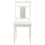 Spisestuestol 2 stk. Massiv Gummitræ Hvid 36 x 44,5 x 91,5 cm