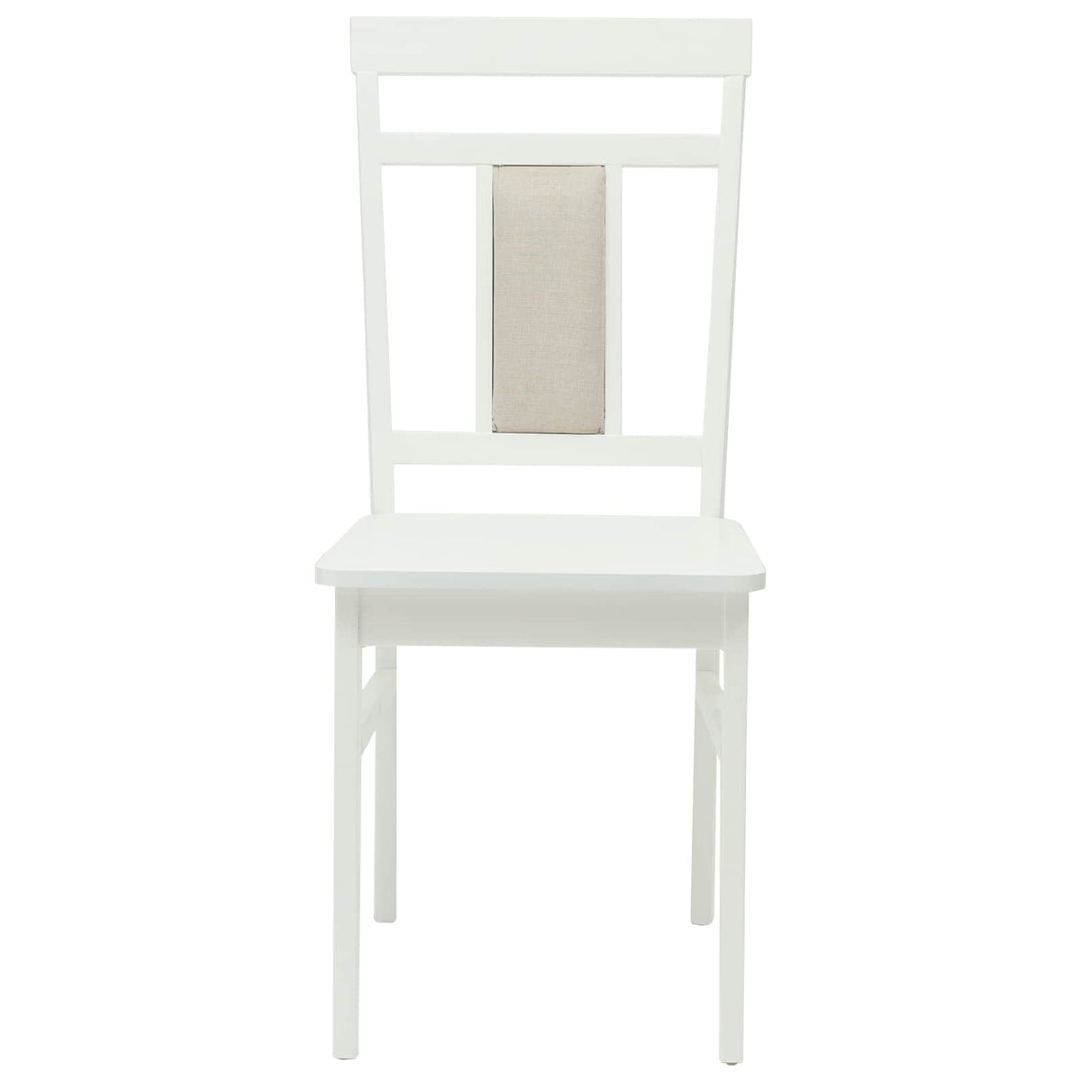 Spisestuestol 2 stk. Massiv Gummitræ Hvid 36 x 44,5 x 91,5 cm