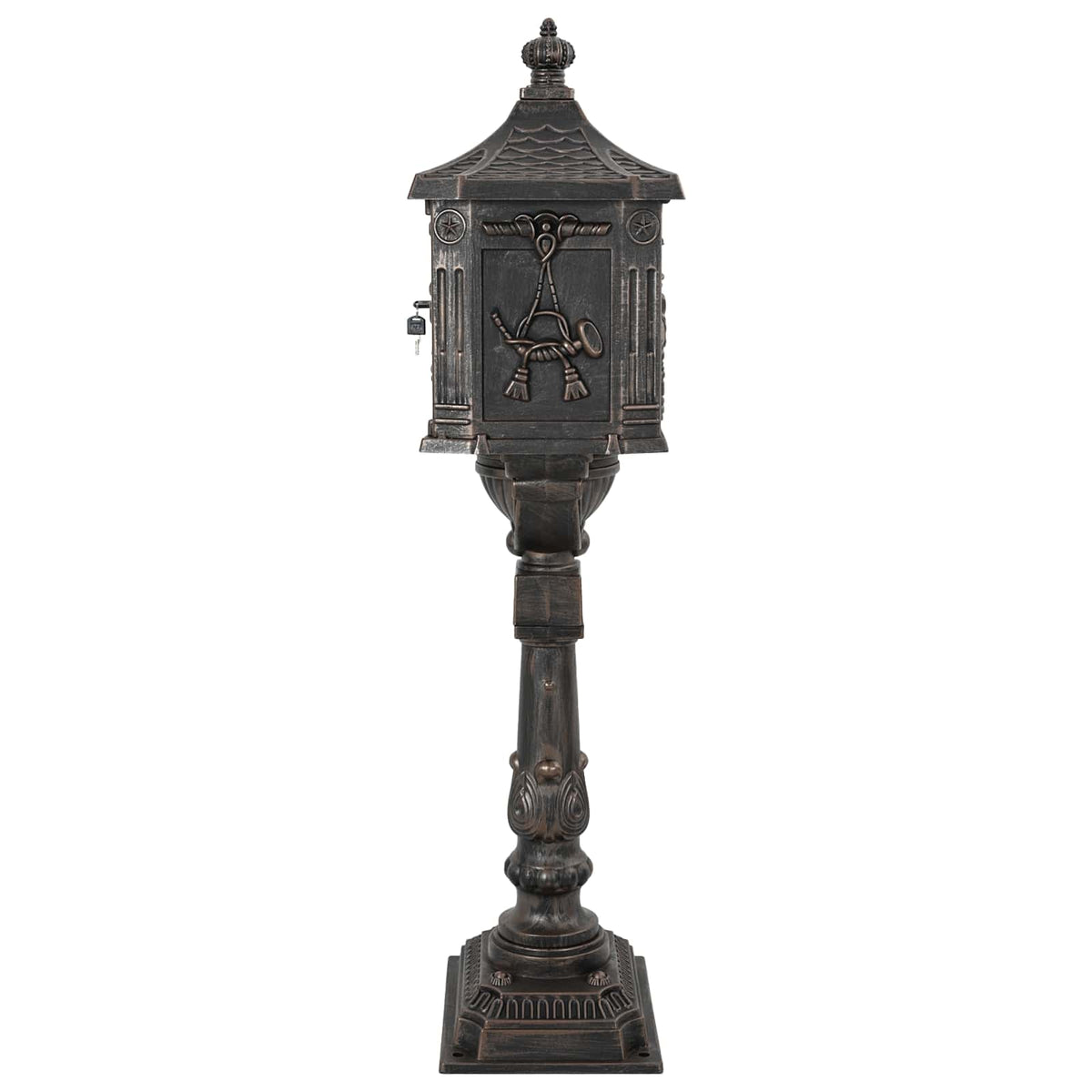 Stående Postkasse Bronze 42,5 x 29,5 x 117 cm Gustt aluminium