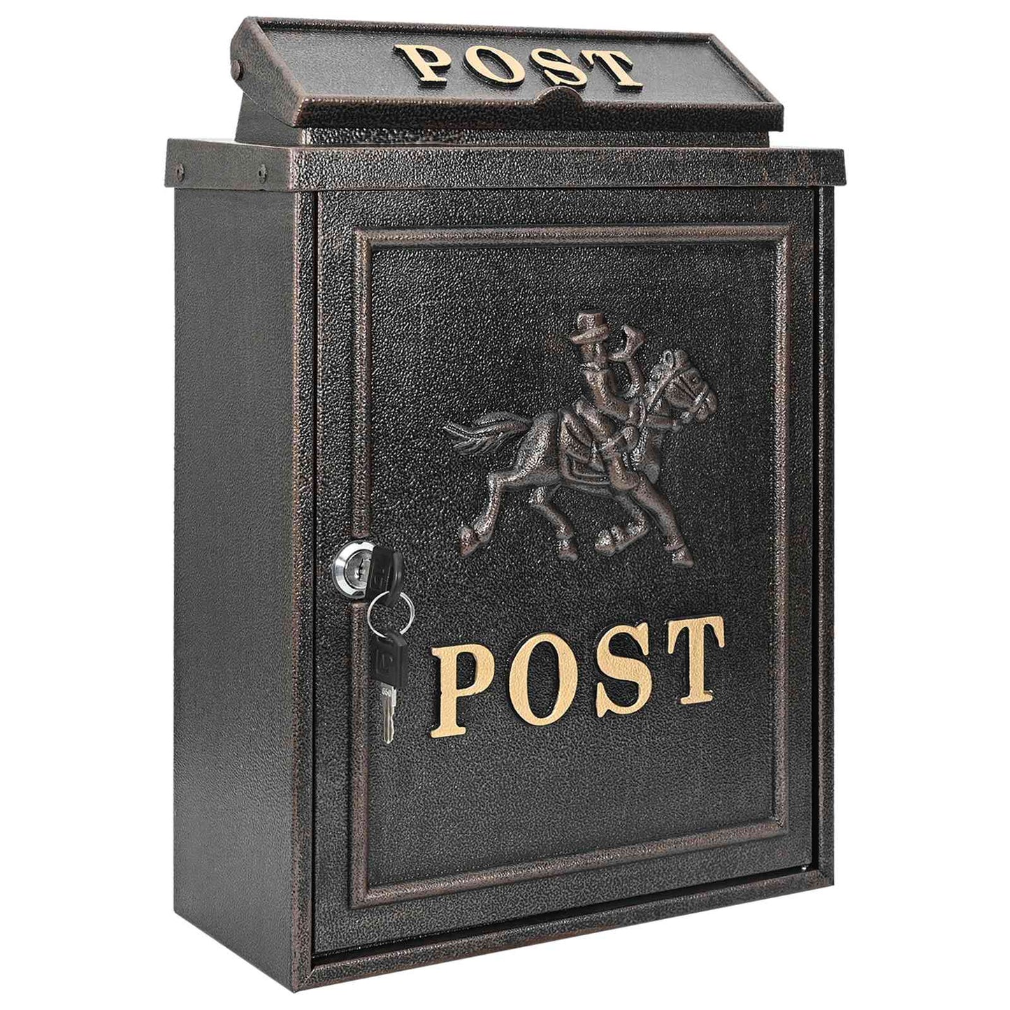 Væghængt Postkasse Bronze 29 x 13 x 41 cm Gustt aluminium