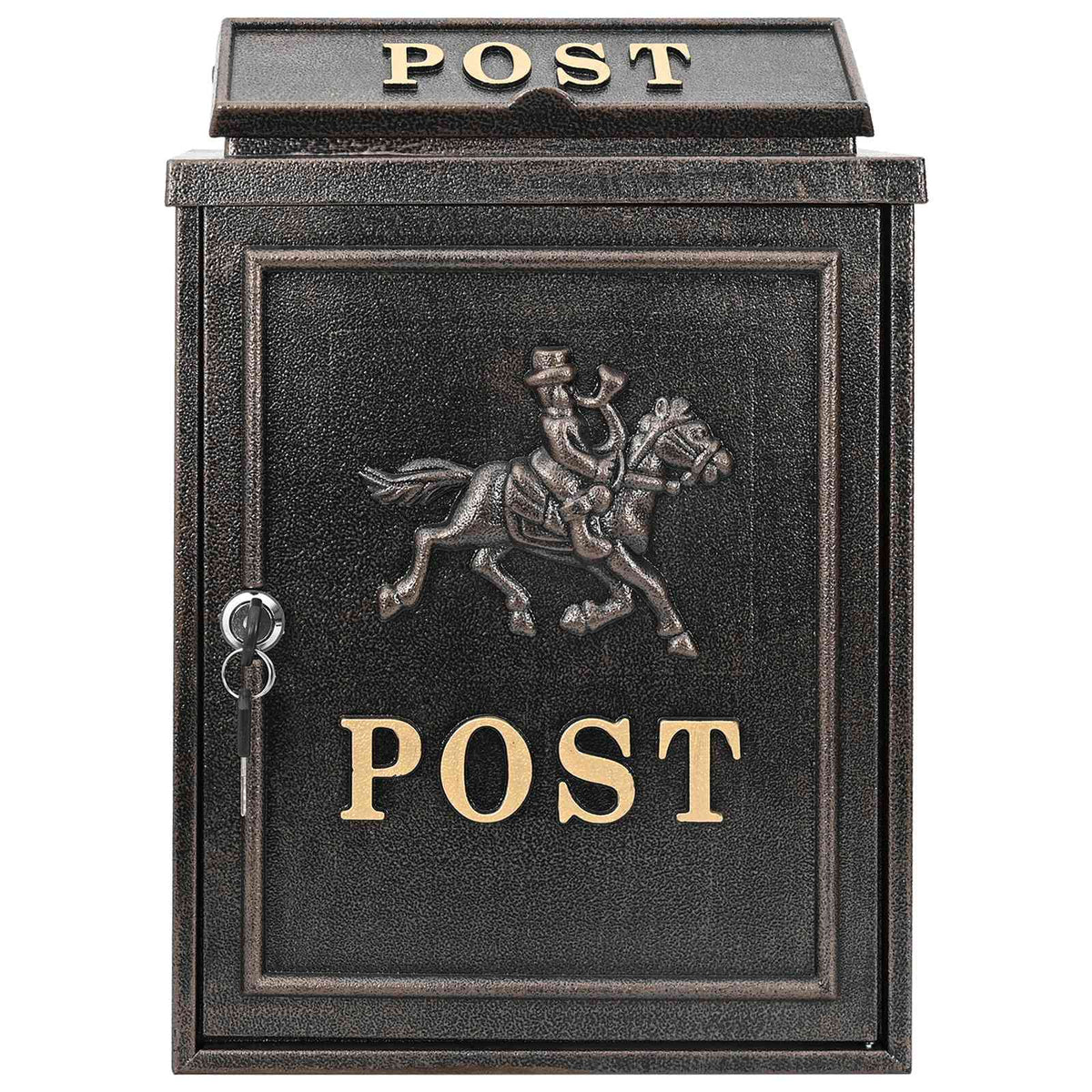 Væghængt Postkasse Bronze 29 x 13 x 41 cm Gustt aluminium