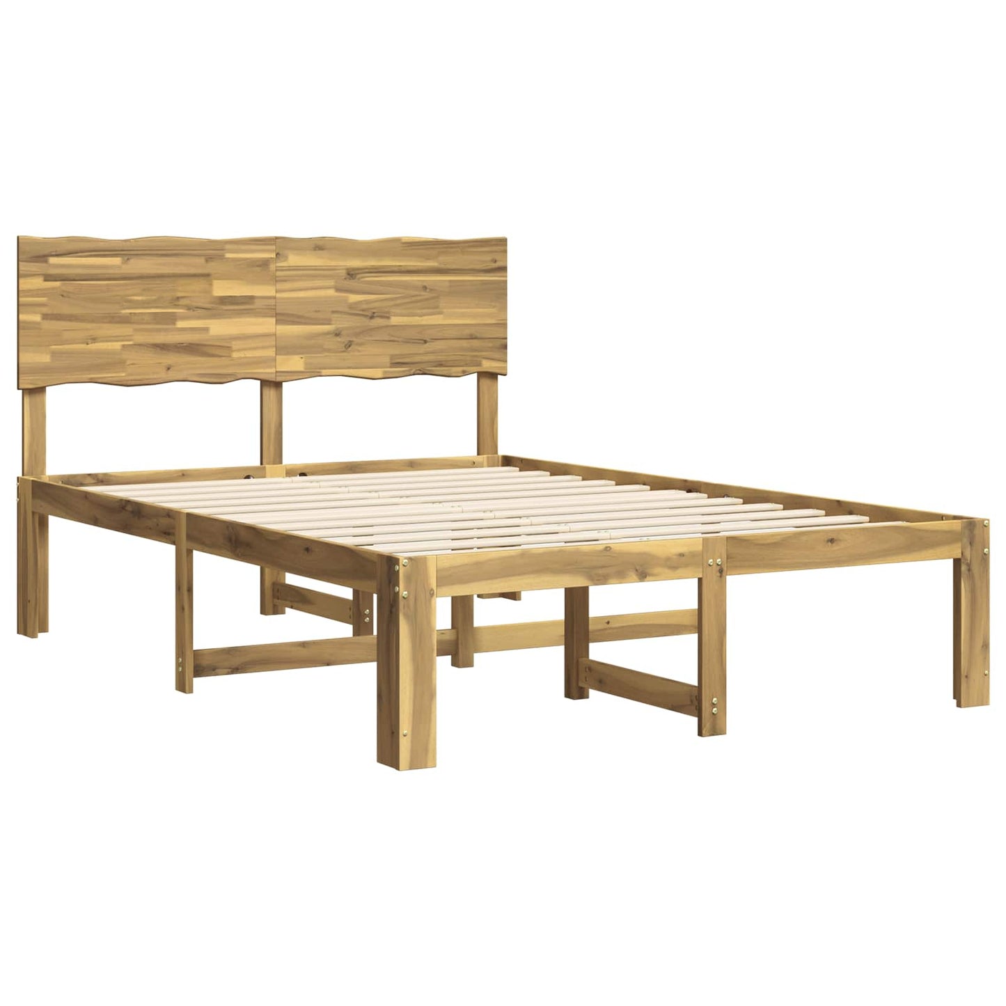 Dobbelt Sengestel med Hovedgærde ROSTOCK Hvid 140 x 190 cm