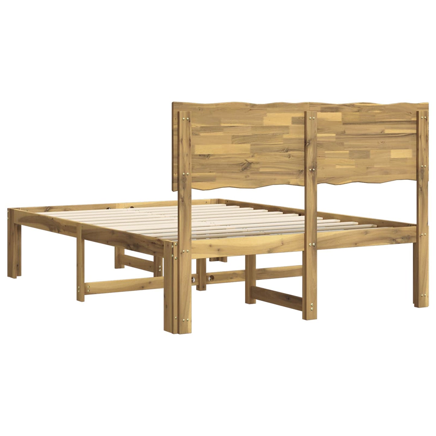 Dobbelt Sengestel med Hovedgærde ROSTOCK Hvid 140 x 190 cm