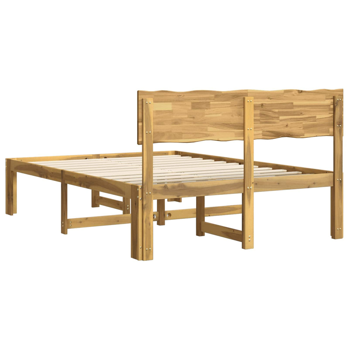 Dobbelt Sengestel med Hovedgærde ROSTOCK Hvid 150 x 200 cm