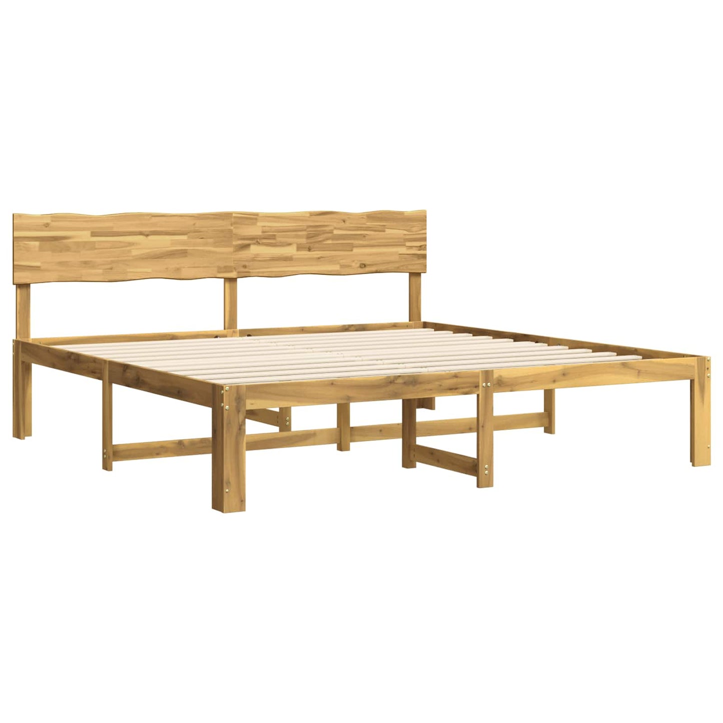 Dobbelt Sengestel med Hovedgærde ROSTOCK Hvid 200 x 200 cm
