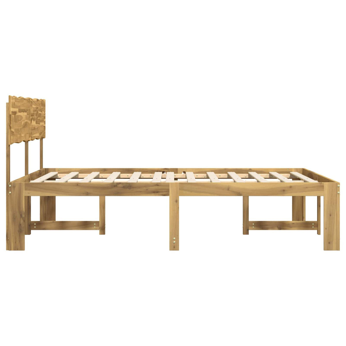 Dobbelt Sengestel med Hovedgærde ROSTOCK Hvid 200 x 200 cm