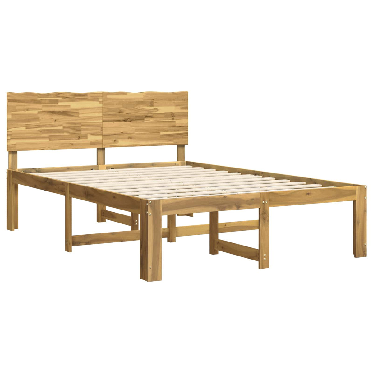 Dobbelt Sengestel med Hovedgærde ROSTOCK Hvid 150 x 200 cm