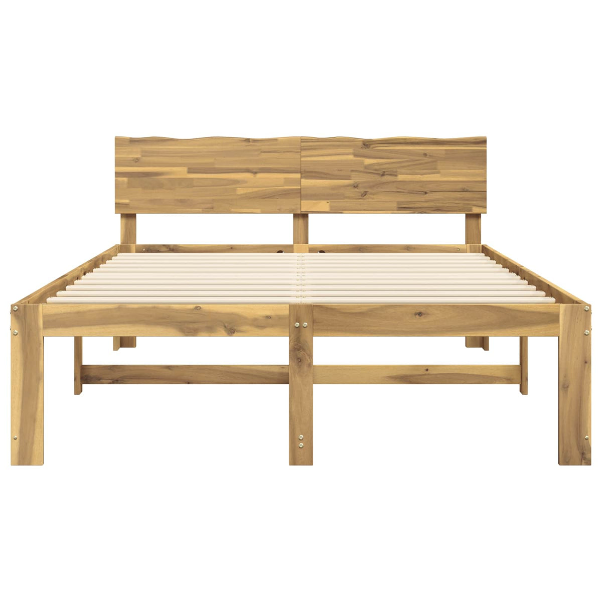 Dobbelt Sengestel med Hovedgærde ROSTOCK Hvid 150 x 200 cm