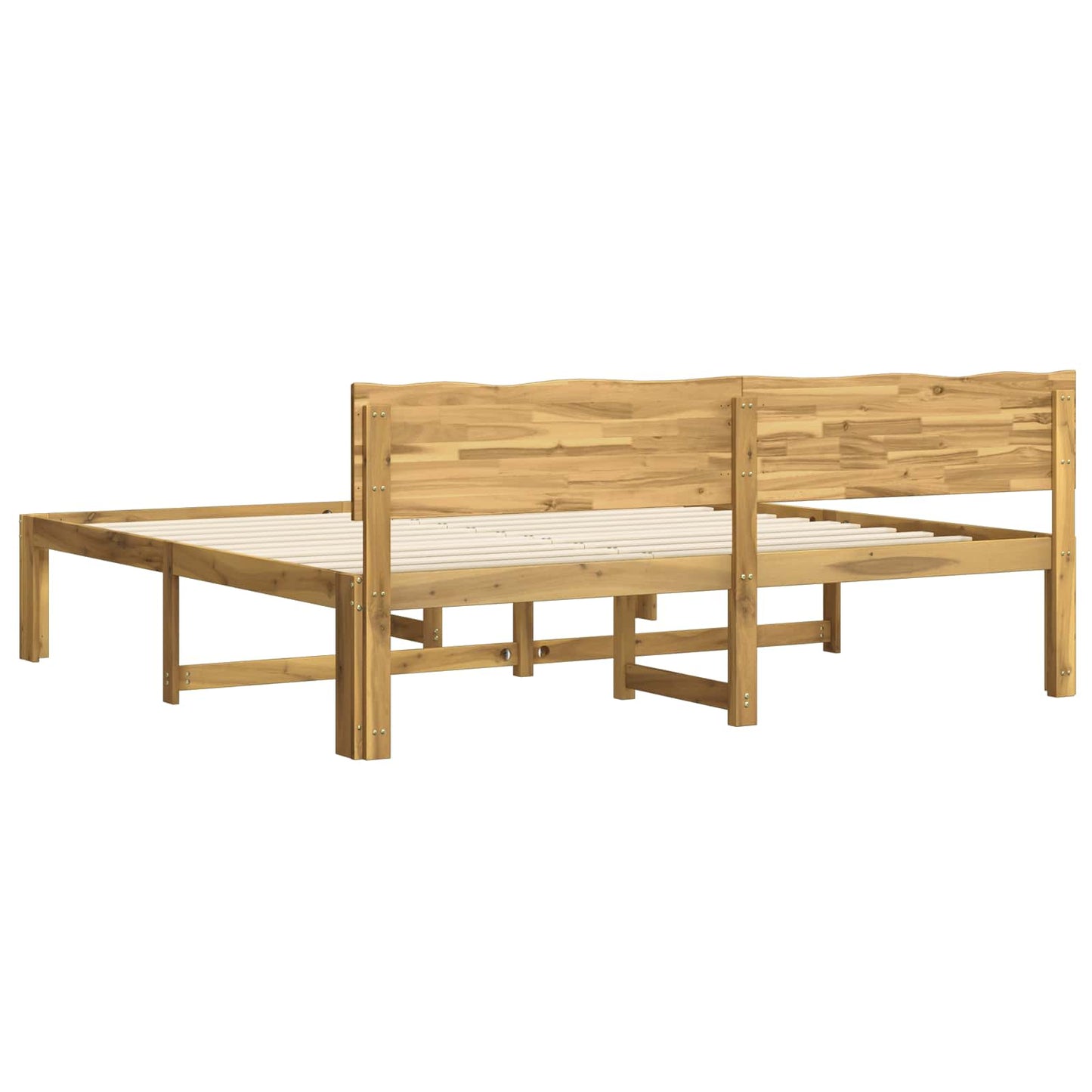 Dobbelt Sengestel med Hovedgærde ROSTOCK Hvid 200 x 200 cm