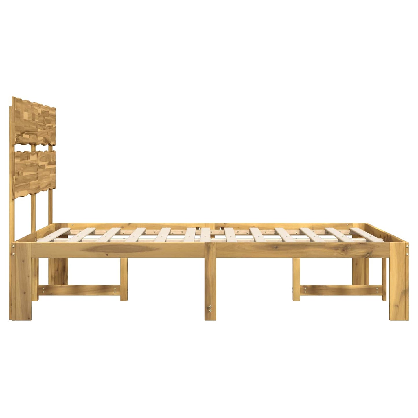 Dobbelt Sengestel med Hovedgærde ROSTOCK Hvid 120 x 190 cm