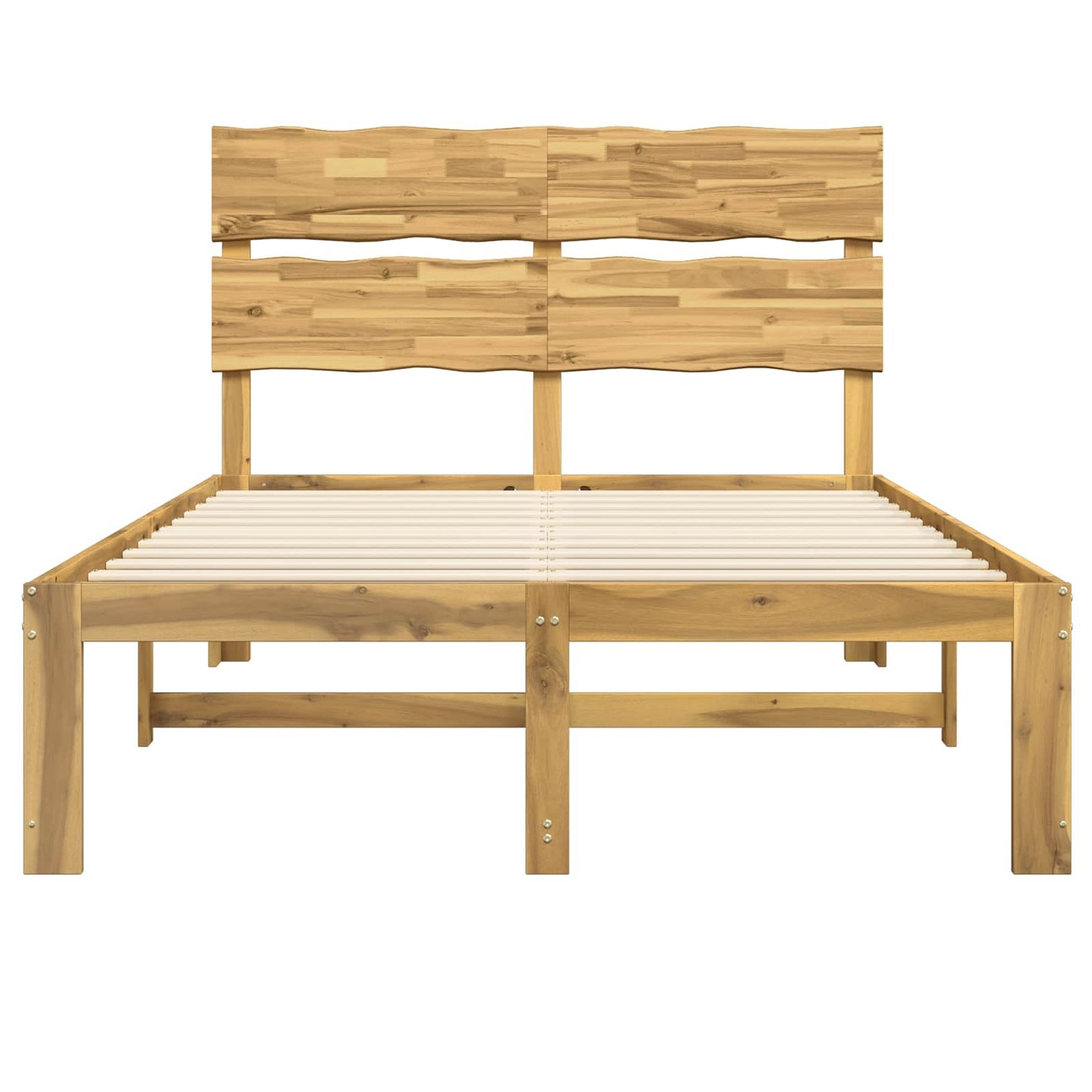 Dobbelt Sengestel med Hovedgærde ROSTOCK Hvid 150 x 200 cm