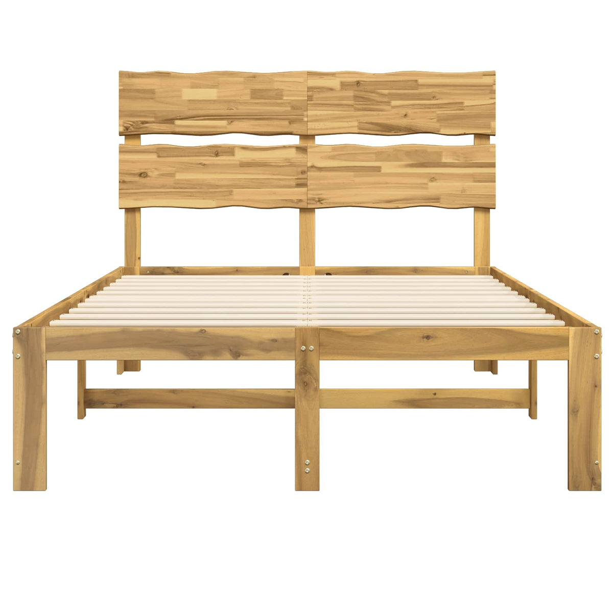 Dobbelt Sengestel med Hovedgærde ROSTOCK Hvid 160 x 200 cm