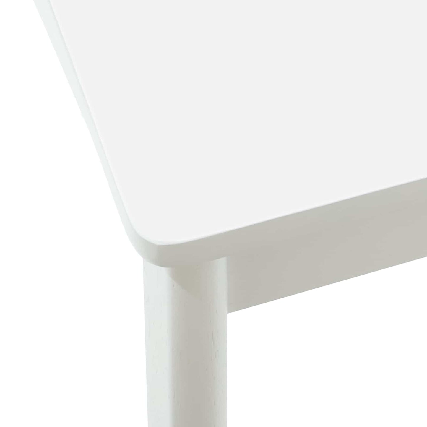 Spisestuestol 2 stk. Solid gummitræ Hvid 51 x 61 x 80,5 cm