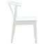 Spisestuestol 2 stk. Solid gummitræ Hvid 51 x 61 x 80,5 cm